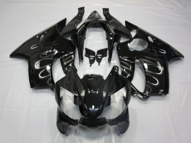 Rabatt Honda CBR600 F4i Motorrad Verkleidung 2004-2007 - Glanzendes Schwarz Weiss Flamme