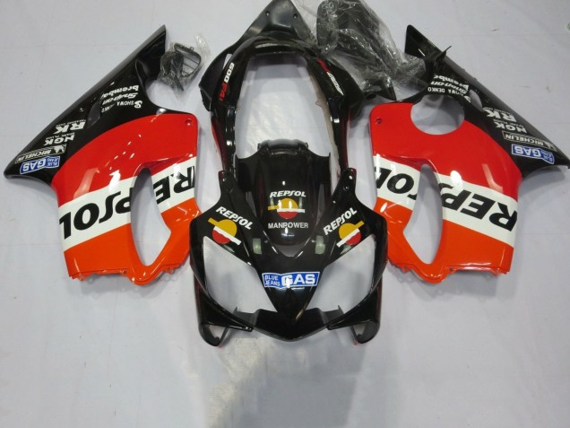 Rabatt Honda CBR600 F4i Motorrad Verkleidung 2004-2007 - Orange Weiss Rot Glanzendes Schwarz Repsol