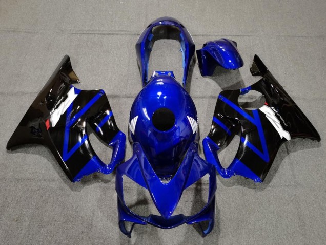 Rabatt Honda CBR600 F4i Motorrad Verkleidung 2004-2007 - Blau Glanzendes Schwarz