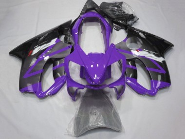 Rabatt Honda CBR600 F4i Motorrad Verkleidung 2004-2007 - Lila Grau Glanzendes Schwarz