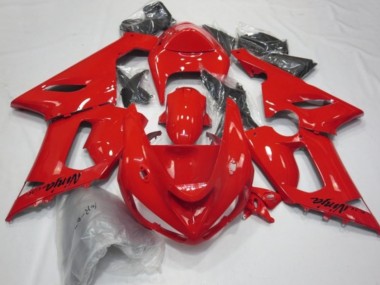 Rabatt Kawasaki ZX6R Motorrad Verkleidung 2005-2006 - Rot