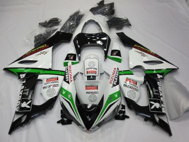 Rabatt Kawasaki ZX6R Motorrad Verkleidung 2005-2006 - Weiss Schwarz Grun Rot Rizoma Playboy