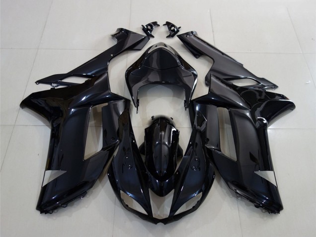 Rabatt Kawasaki ZX6R Motorrad Verkleidung 2007-2008 - Glanzendes Schwarz