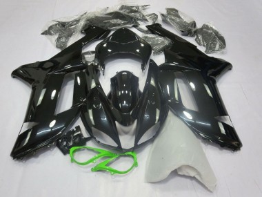 Rabatt Kawasaki ZX6R Motorrad Verkleidung 2007-2008 - Glanzendes Schwarz Neon Grun