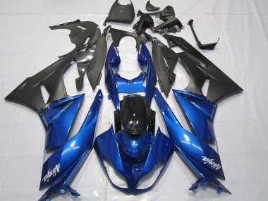 Rabatt Kawasaki ZX6R Motorrad Verkleidung 2007-2008 - Blau Matt Schwarz Weiss