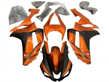 Rabatt Kawasaki ZX6R Motorrad Verkleidung 2007-2008 - Orange Matt Schwarz