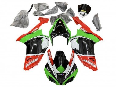 Rabatt Kawasaki ZX6R Motorrad Verkleidung 2007-2008 - Rot Grun Schwarz Weiss