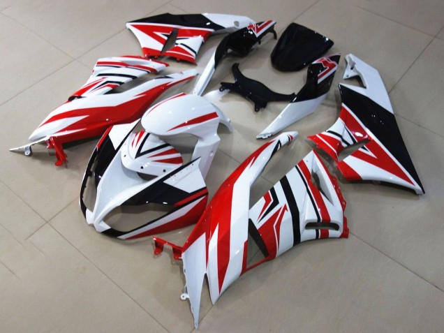 Rabatt Kawasaki ZX6R Motorrad Verkleidung 2009-2012 - Weiss Rot Schwarz