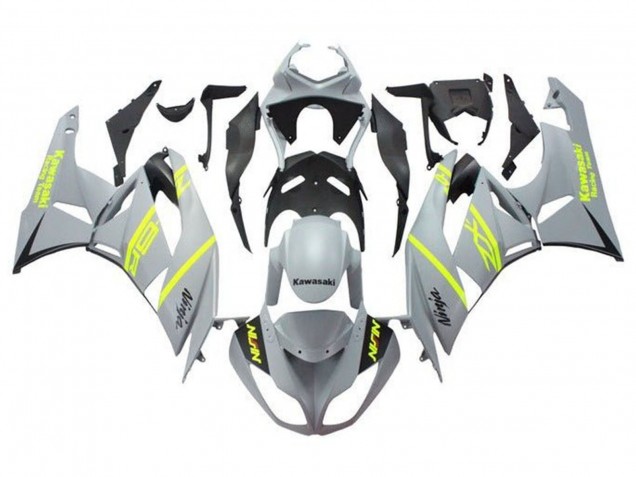 Rabatt Kawasaki ZX6R Motorrad Verkleidung 2009-2012 - Grau Gelb Schwarz