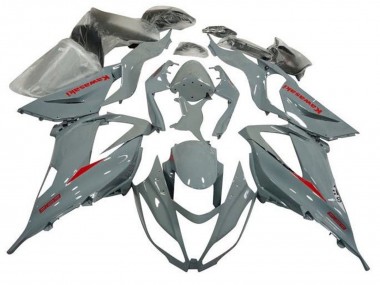 Rabatt Kawasaki ZX6R Motorrad Verkleidung 2013-2018 - Nardo Grau Rot