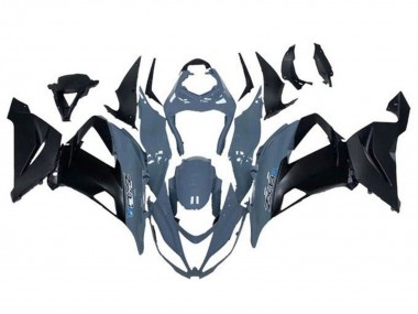Rabatt Kawasaki ZX6R Motorrad Verkleidung 2013-2018 - Grau Matt Schwarz