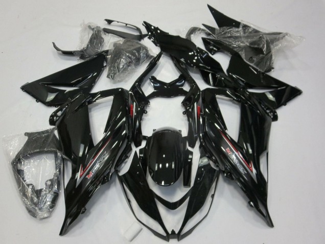 Rabatt Kawasaki ZX6R Motorrad Verkleidung 2013-2018 - Glanzendes Schwarz Silber Rot