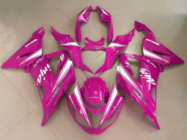Rabatt Kawasaki ZX6R Motorrad Verkleidung 2013-2018 - Rosa Weiss