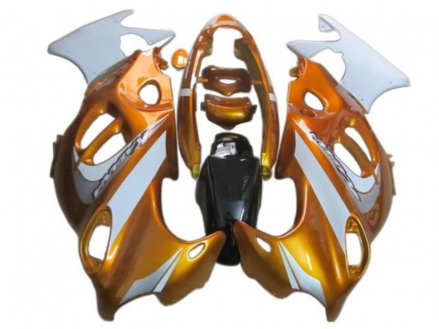 Rabatt Suzuki GSX600F/GSX750F Motorrad Verkleidung 2004-2006 - Orange Weiss