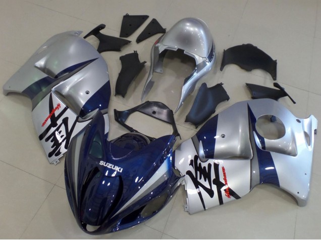Rabatt Suzuki GSXR 1300 Hayabusa Motorrad Verkleidung 1996-2007 - Silber Dunkel Blau