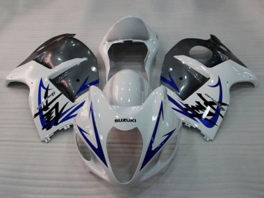 Rabatt Suzuki GSXR 1300 Hayabusa Motorrad Verkleidung 2008-2020 - Weiss Blau Grau