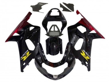 Rabatt Suzuki GSXR1000 Motorrad Verkleidung 2000-2002 - Glanzendes Schwarz Rot Gelb
