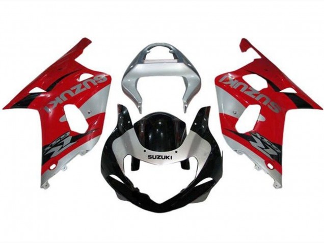 Rabatt Suzuki GSXR1000 Motorrad Verkleidung 2000-2002 - Silber Rot Schwarz