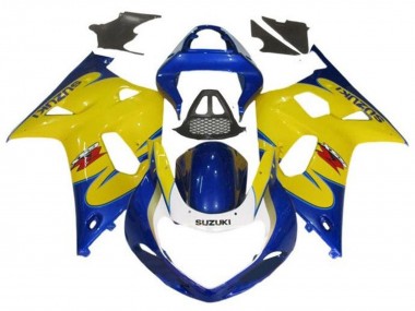 Rabatt Suzuki GSXR1000 Motorrad Verkleidung 2000-2002 - Gelb Blau Tribal