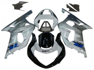 Rabatt Suzuki GSXR1000 Motorrad Verkleidung 2000-2002 - Silber Weiss Glanzendes Schwarz Blau