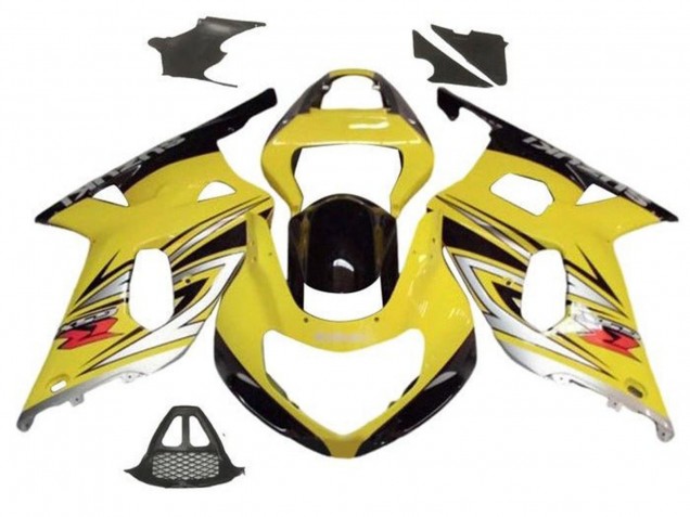 Rabatt Suzuki GSXR1000 Motorrad Verkleidung 2000-2002 - Gelb Silber Glanzendes Schwarz