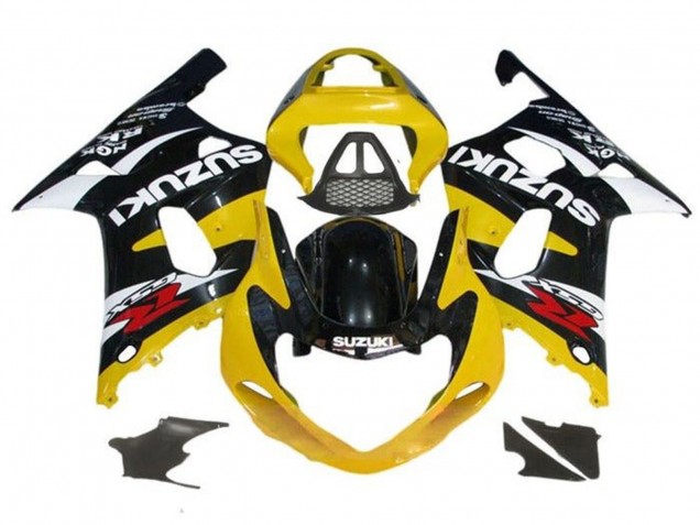 Rabatt Suzuki GSXR1000 Motorrad Verkleidung 2000-2002 - Gelb Glanzendes Schwarz Weiss Rot