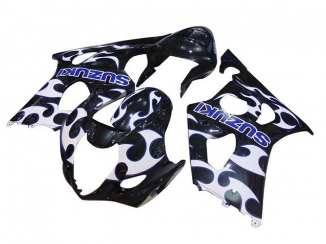 Rabatt Suzuki GSXR 1000 Motorrad Verkleidung 2003-2004 - Schwarz Weiss Blau Tribal