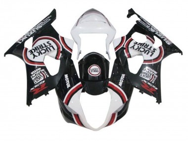 Rabatt Suzuki GSXR 1000 Motorrad Verkleidung 2003-2004 - Weiss Schwarz Rot Lucky Strike