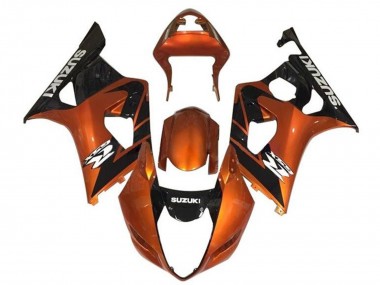 Rabatt Suzuki GSXR 1000 Motorrad Verkleidung 2003-2004 - Orange Schwarz Weiss