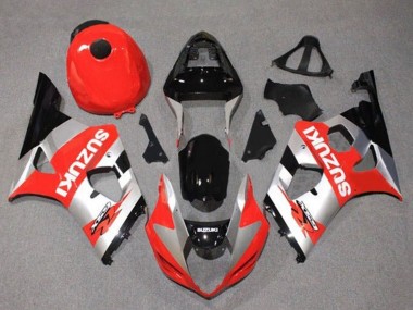 Rabatt Suzuki GSXR 1000 Motorrad Verkleidung 2003-2004 - Rot Silber Schwarz