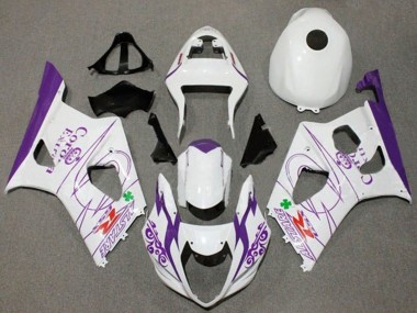 Rabatt Suzuki GSXR 1000 Motorrad Verkleidung 2003-2004 - Weiss Lila Corona Alstare