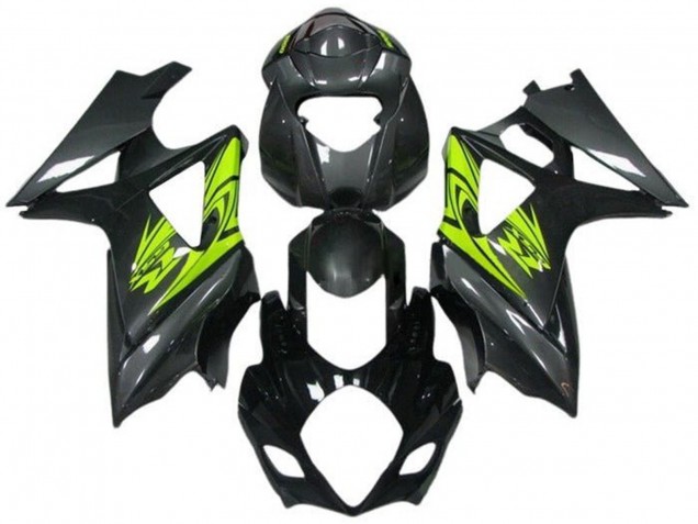 Rabatt Suzuki GSXR 1000 Motorrad Verkleidung 2005-2006 - Schwarz Grau Neon Gelb