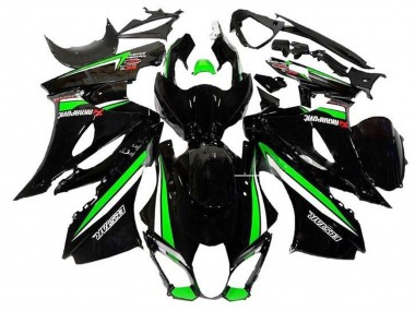 Rabatt Suzuki GSXR1000 Motorrad Verkleidung 2017-2024 - Schwarz Grun Weiss Streifen