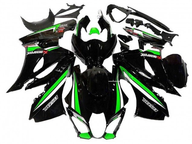 Rabatt Suzuki GSXR1000 Motorrad Verkleidung 2017-2024 - Schwarz Grun Weiss Streifen