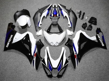 Rabatt Suzuki GSXR1000 Motorrad Verkleidung 2017-2024 - Weiss Blau Schwarz