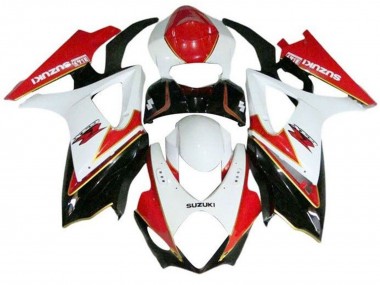 Rabatt Suzuki GSXR 1000 Motorrad Verkleidung 2007-2008 - Weiss Rot Gold Schwarz