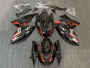 Rabatt Suzuki GSXR 1000 Motorrad Verkleidung 2009-2016 - Schwarz Rot Weiss Hai