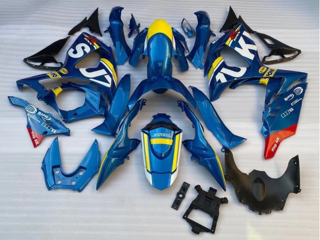 Rabatt Suzuki GSXR 1000 Motorrad Verkleidung 2009-2016 - Blau Gelb Weiss Rot