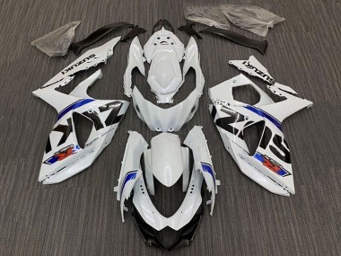 Rabatt Suzuki GSXR 1000 Motorrad Verkleidung 2009-2016 - Weiss Blau Streifen