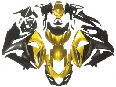 Rabatt Suzuki GSXR 1000 Motorrad Verkleidung 2009-2016 - Gold Schwarz Dunkel Grau