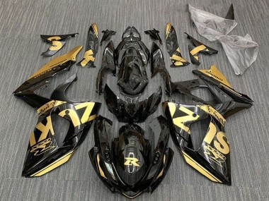 Rabatt Suzuki GSXR 1000 Motorrad Verkleidung 2009-2016 - Gold Glanzendes Schwarz