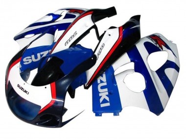 Rabatt Suzuki GSXR 600 / GSXR 750 Motorrad Verkleidung 1996-2000 - Blau Weiss Dunkel Blau Rot