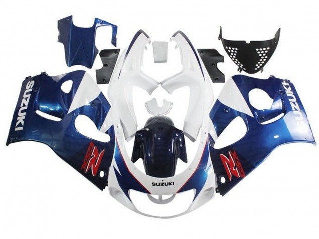 Rabatt Suzuki GSXR 600 / GSXR 750 Motorrad Verkleidung 1996-2000 - Weiss Blau Rot