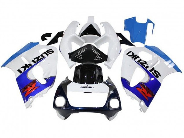 Rabatt Suzuki GSXR 600 / GSXR 750 Motorrad Verkleidung 1996-2000 - Weiss Triple Blau Schwarz Rot