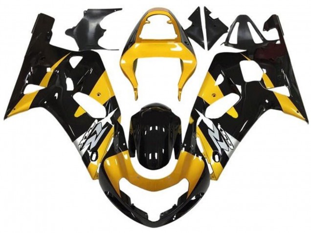 Rabatt Suzuki GSXR 600 / GSXR 750 Motorrad Verkleidung 2001-2003 - Gelb Silber Glanzendes Schwarz