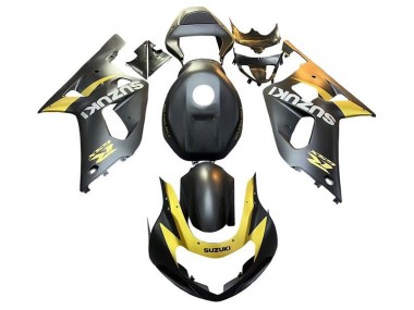 Rabatt Suzuki GSXR 600 / GSXR 750 Motorrad Verkleidung 2001-2003 - Matt Schwarz Gelb