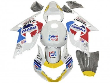 Rabatt Suzuki GSXR 600 / GSXR 750 Motorrad Verkleidung 2001-2003 - Weiss Blau Rot Gelb Pepsi