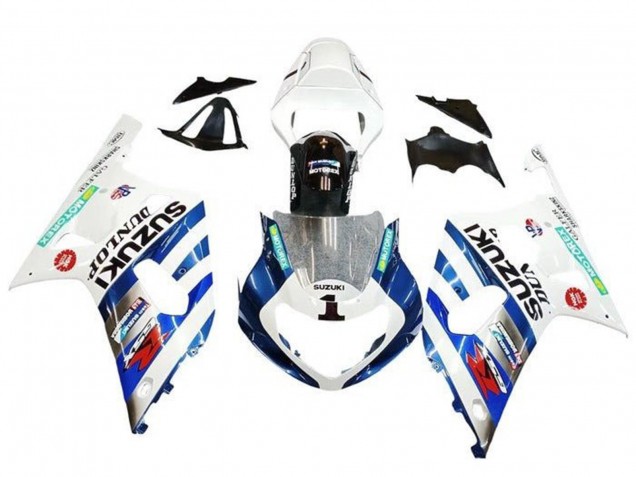 Rabatt Suzuki GSXR 600 / GSXR 750 Motorrad Verkleidung 2001-2003 - Weiss Blau Streifen Rot Schwarz