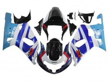 Rabatt Suzuki GSXR 600 / GSXR 750 Motorrad Verkleidung 2001-2003 - Weiss Triple Blau Glanzendes Schwarz Rot
