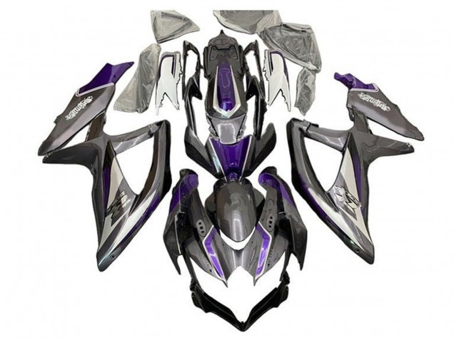 Rabatt Suzuki GSXR 600 / GSXR 750 Motorrad Verkleidung 2008-2010 - Silber Grau Lila